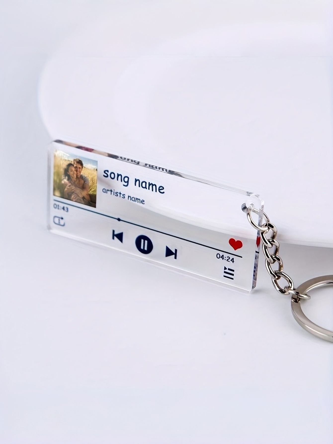 Album Cover Lyrics Car Enthusiast Keychain, Personalized, Ideal Holiday Gift